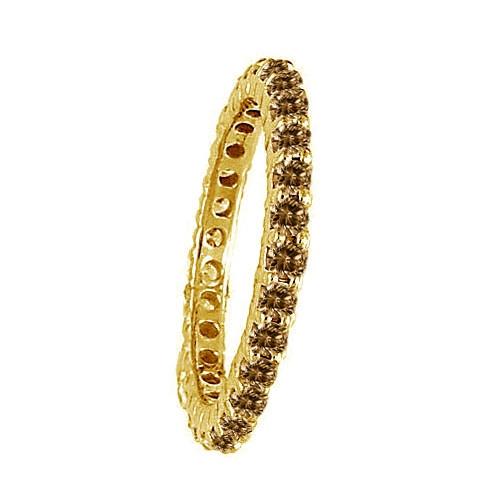 2.80 CT Chocolate Diamonds Eternity Wedding Gold Band