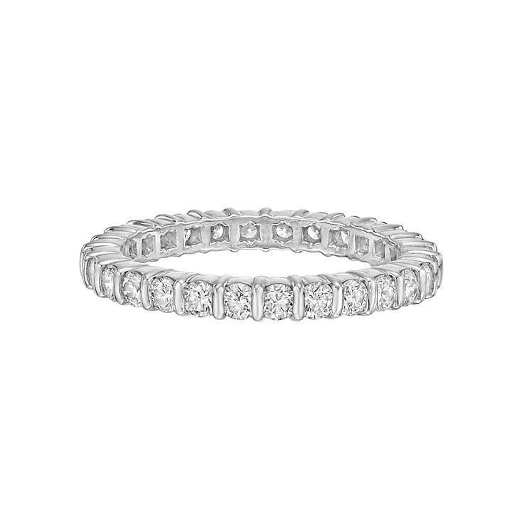30722 4.20 CT Bezel Set Round Cut Diamonds Womens Wedding Band - 14K Gold