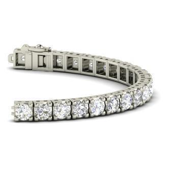 23520 7.5 CT Round Cut Diamond Solid White Gold Tennis Bracelet