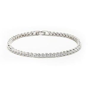 23632 4 CT Round Cut Diamonds Bracelet  14K White Gold