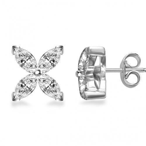 2.00 CT Sparkling Diamonds Ladies Studs Earring - 14K White Gold