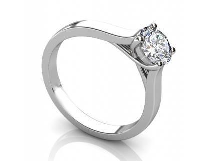 Picture of Harry Chad Enterprises 28037 1.01 CT White Gold 14K F VS1 Solitaire Diamond Engagement Ring