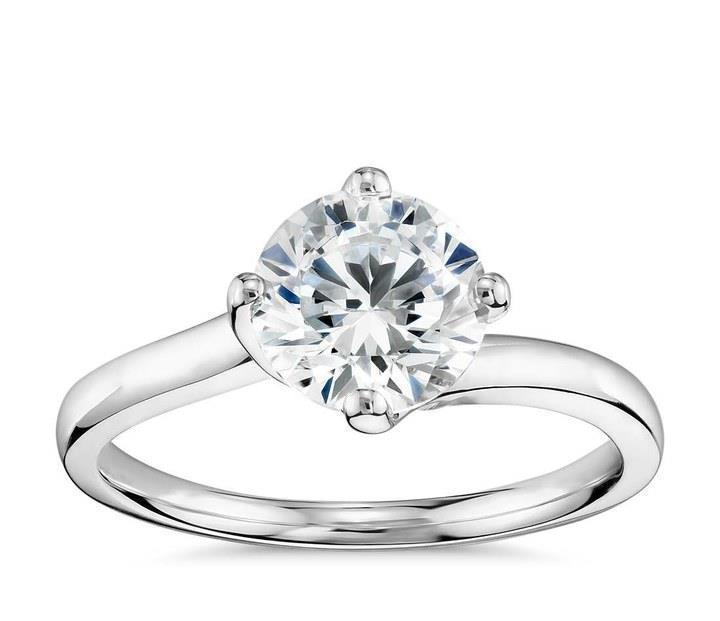 Picture of Harry Chad Enterprises 27624 2.00 CT White Gold 14K Fine Jewelry Round Cut Solitaire Diamond Ring
