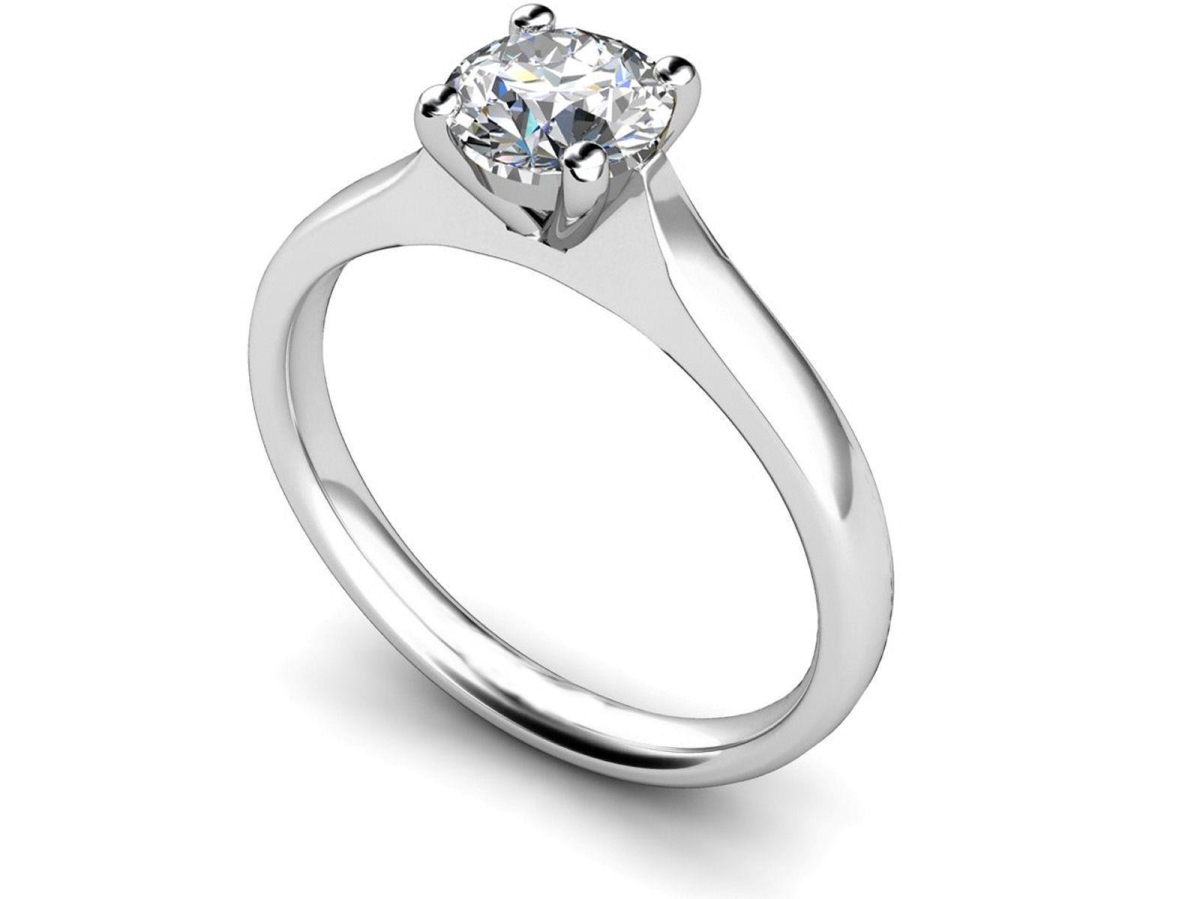 Picture of Harry Chad Enterprises 28648 2.00 CT White Gold 14K Solitaire F VS1 Diamond Anniversary Ring