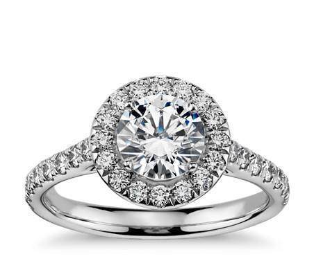 Picture of Harry Chad Enterprises 28093 1.40 CT White Gold 14K Solitaire with Accents Diamond Wedding Ring