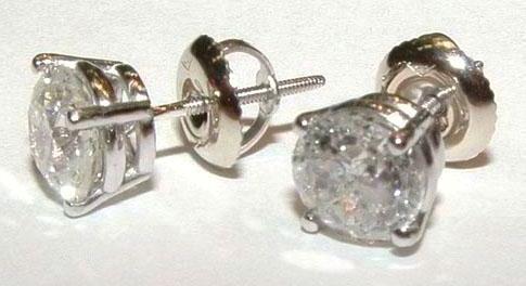 1.51 CT VVS Platinum Diamond Stud Earring