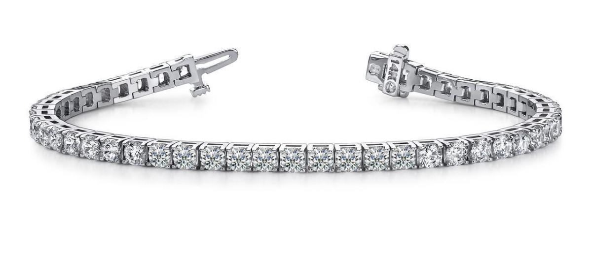 23734 10.80 CT Gorgeous White Gold Round Cut Diamonds Lady Tennis Bracelet