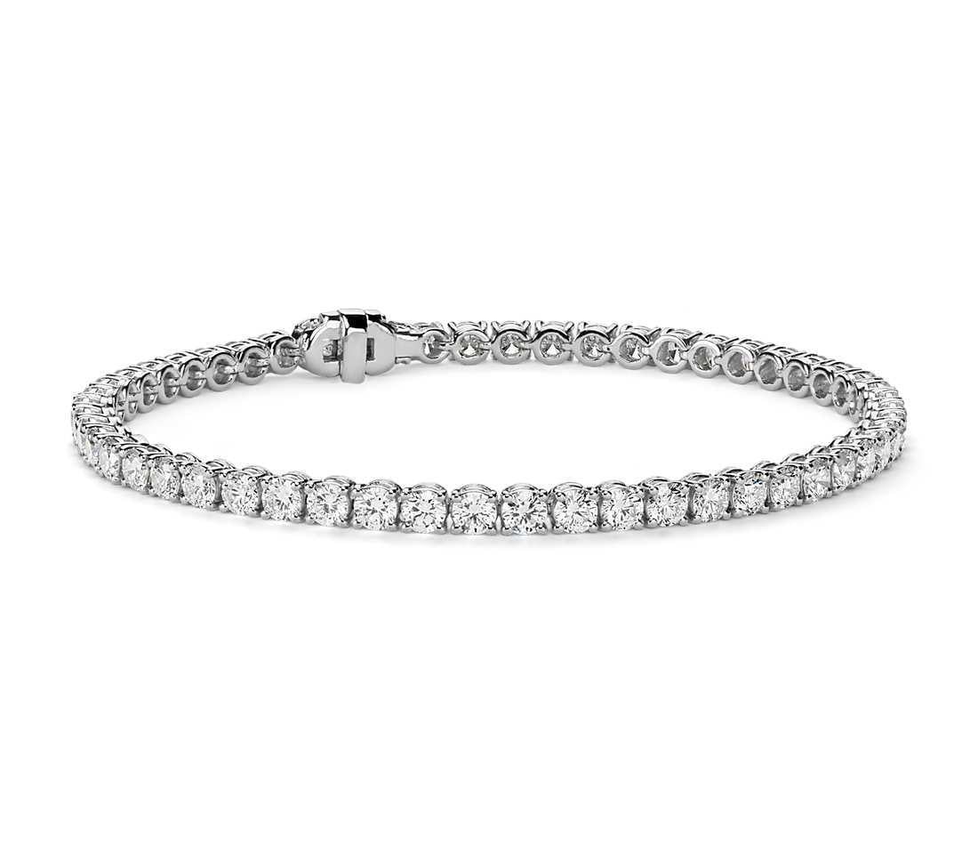 23577 5 CT Ladies Round Cut Diamonds New 14K White Gold Tennis Bracelet