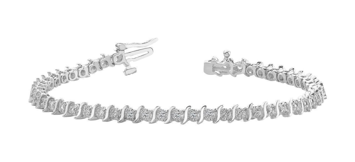 23614 5 CT Round Cut White Gold Sparkling Diamonds Tennis Bracelet