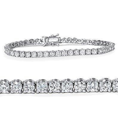 2 CT Lady Men Round Diamond Bracelet - 14K White Gold