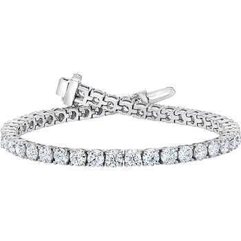 23456 6 CT Round Shaped Diamond Solid 14K White Gold Tennis Bracelet