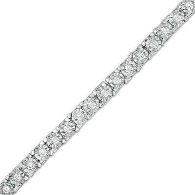 23451 3 CT Diamond Round Cut White Gold Tennis Bracelet