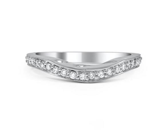 Picture of Harry Chad Enterprises 33163 2.10 CT Round Cut Diamonds Wedding Band - 14K White Gold