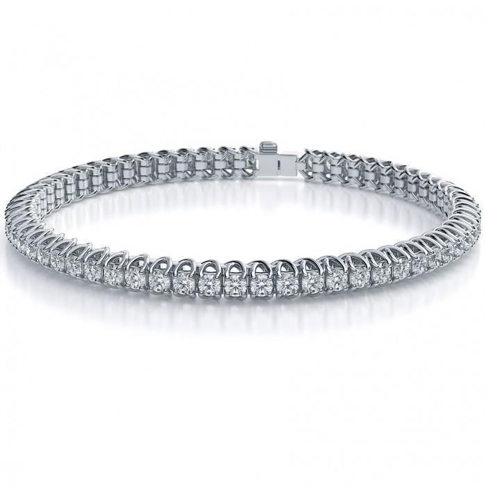 23622 7.00 CT White Gold Round Cut Sparkling Diamonds Tennis Bracelet