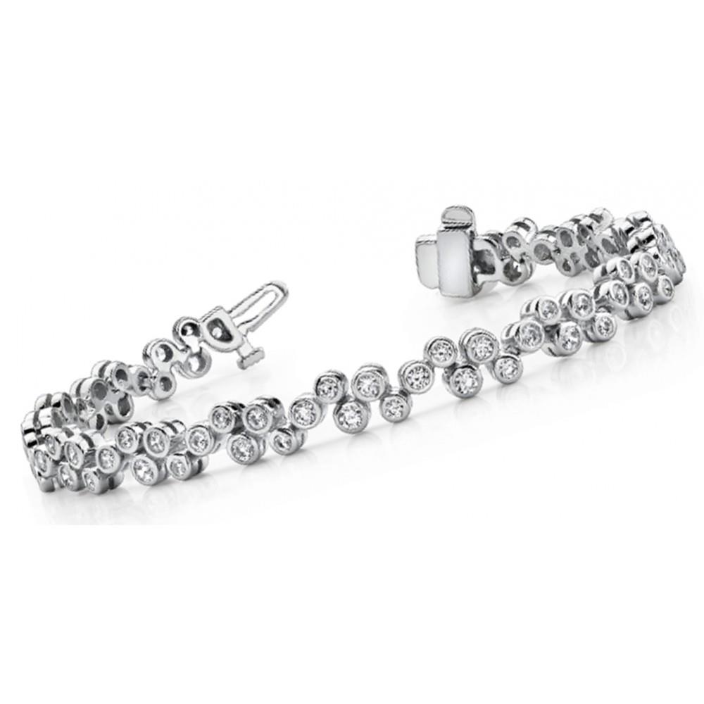 6 CT White Gold Women Round Cut Diamond Tennis Bracelet