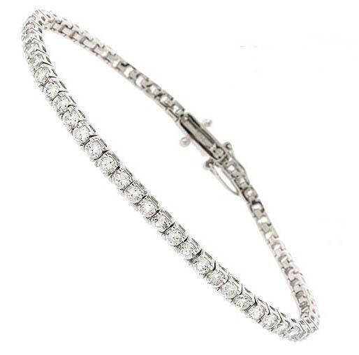 23768 5 CT 14K White Gold Diamond Sparkling Tennis Bracelet