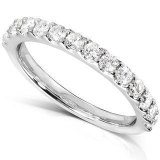 2.80 CT Round Brillinat Cut Diamonds Eternity Wedding Band - 14K Gold