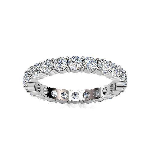 39485 5 CT Women Round Prong Set Diamond Eternity Wedding Band - 14K Gold