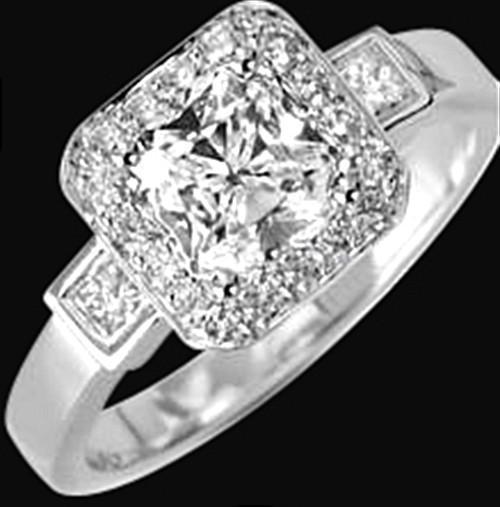 Picture of Harry Chad Enterprises 12892 2.51 CT Solitaire with Accents White Gold Diamond Ring
