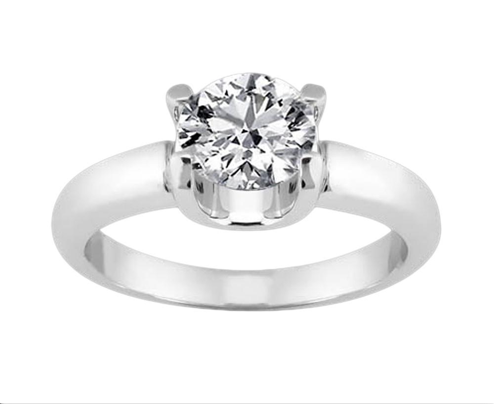 Picture of Harry Chad Enterprises 13000 2.51 CT Round Sparkling Diamond Solitaire Wedding Ring