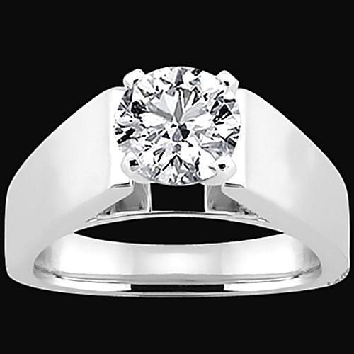 Picture of Harry Chad Enterprises 11359 2.51 CT 14K Round Brilliant Diamond Solitaire Ring - White Gold