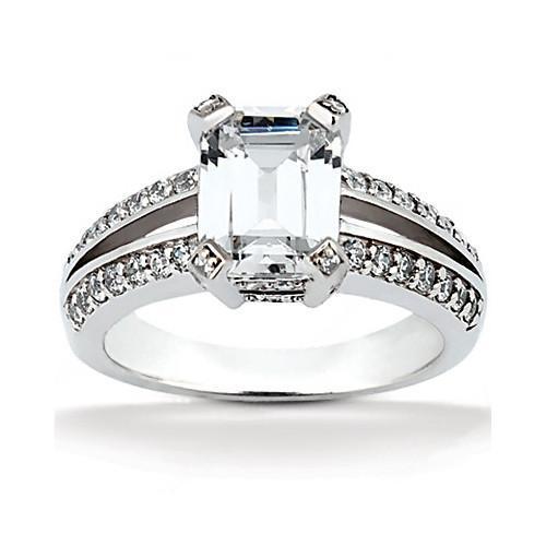 Picture of Harry Chad Enterprises 12811 2.6 CT F VS1 Big Diamond Solitaire with Accents Ring Diamonds Engagement Ring