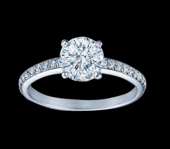 Picture of Harry Chad Enterprises 13257 2.61 CT F VS1 Diamond Engagement Ring - White Gold