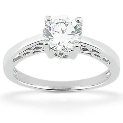 Picture of Harry Chad Enterprises 1136 1 CT F VS1 Diamond Solitaire Ring Diamond Gold Ring