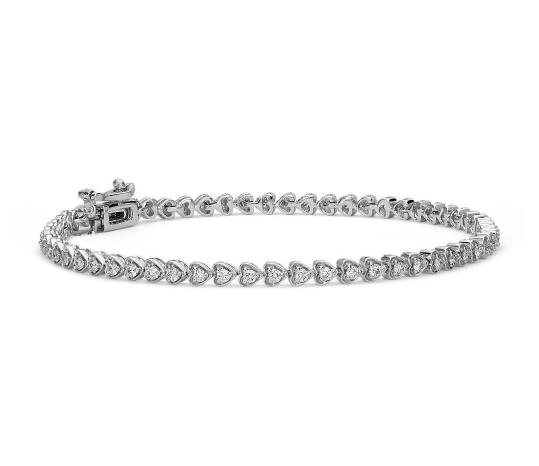 22385 3.30 CT Small Round Cut Diamonds Women Bracelet - 14K Gold White