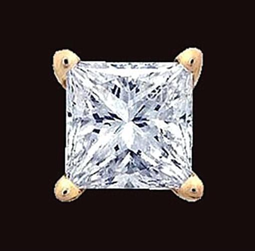 0.75 CT F VS1 Single Diamond Man Stud Earring