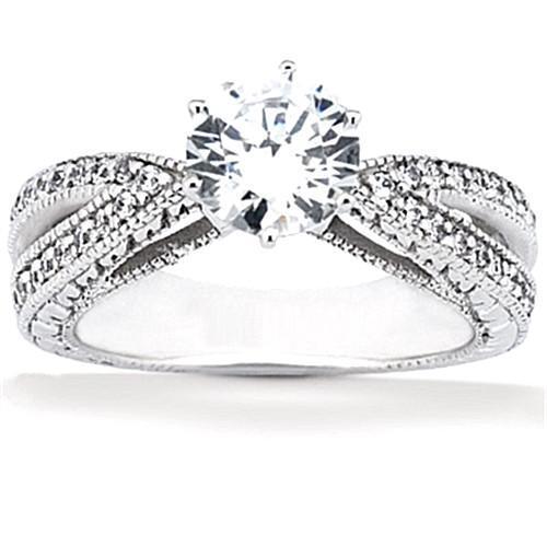 Picture of Harry Chad Enterprises 14633 2.01 CT Diamonds White Gold New Solitaire Engagement Ring with Accents