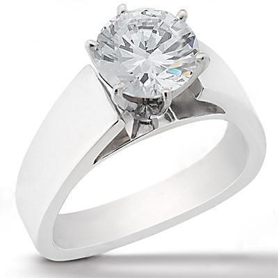 Picture of Harry Chad Enterprises 15604 2.01 CT Solitaire F VS1 Diamond Ring - White Gold