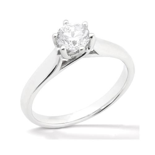 Picture of Harry Chad Enterprises 11472 1.12 CT White Gold Solitaire Diamonds G SI1 Womens Ring