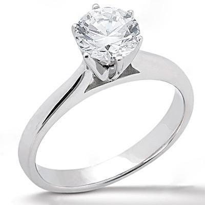 Picture of Harry Chad Enterprises 15045 2.01 CT White Gold Solitaire Diamond F VS1 Engagement Womens Ring