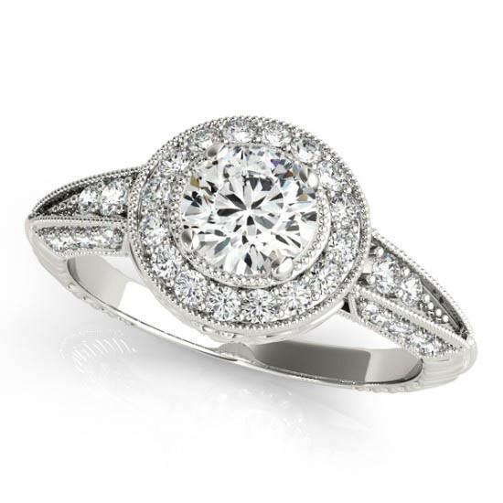 Picture of Harry Chad Enterprises 10577 1.75 CT 14K Round Diamonds Solitaire Wedding Anniversary Ring - White Gold