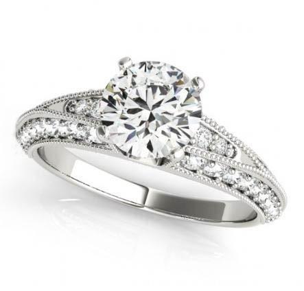 Picture of Harry Chad Enterprises 11101 2.25 CT 14K Round Diamonds Wedding Anniversary Solitaire Ring - Solid White Gold