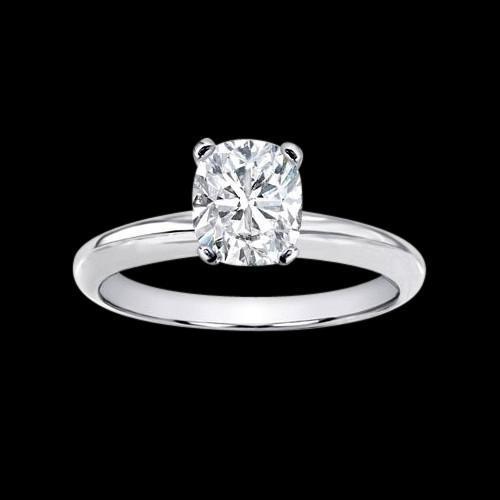 Picture of Harry Chad Enterprises 12411 1.25 CT Gold Solitaire Cushion Womens Diamond Ring