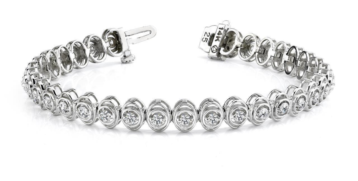 22323 4.50 CT 14K White Gold Round Cut Diamond Womens Tennis Bracelet