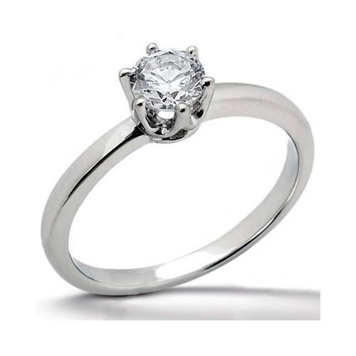 Picture of Harry Chad Enterprises 14047 1 CT Parkling Diamond Engagement Ring - White Gold