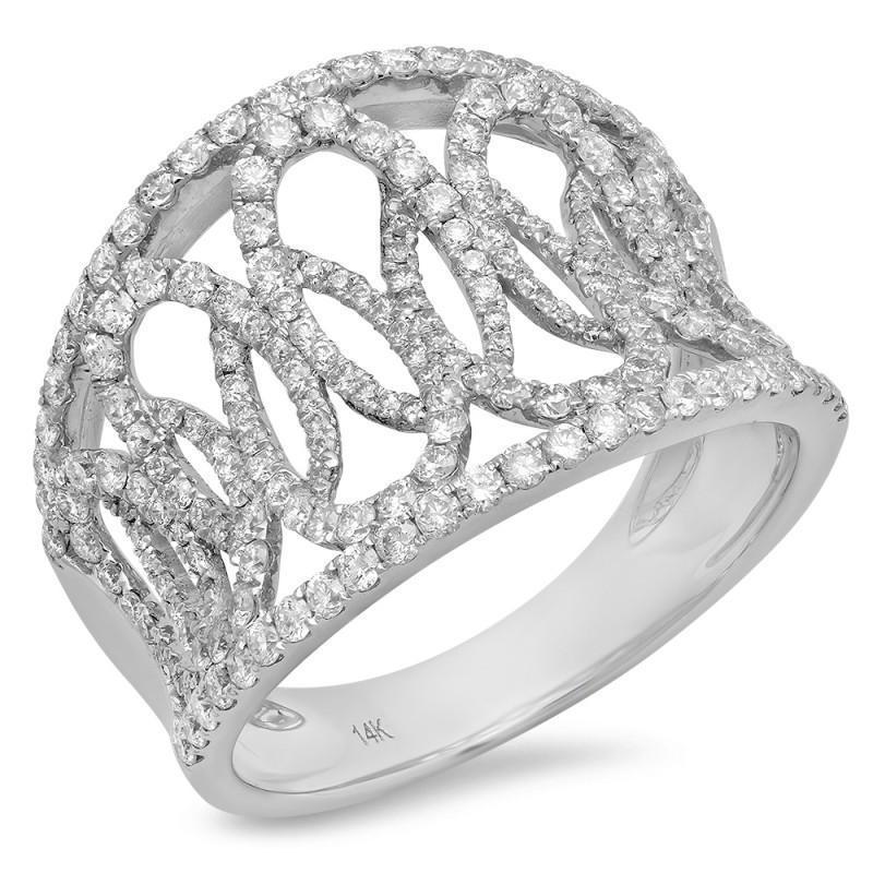 Picture of Harry Chad Enterprises 18856 1.12 CT 14K Diamonds Womens Engagement Fancy Ring - White Gold