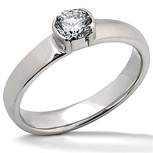Picture of Harry Chad Enterprises 13867 1.51 CT E VVS1 Diamonds Solitaire White Gold Ring
