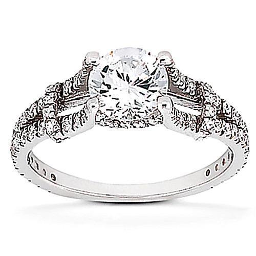 Picture of Harry Chad Enterprises 13804 1.6 CT Diamond Solitaire with Accents Ring F VVS1 Diamonds New Ring