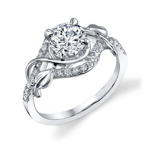 Picture of Harry Chad Enterprises 11810 1.76 CT 14K Round Diamonds Engagement Fancy Ring - White Gold