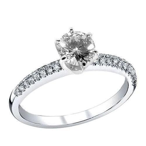 Picture of Harry Chad Enterprises 13733 1.80 CT Round Cut Diamonds Royal Engagement Ring - White Gold