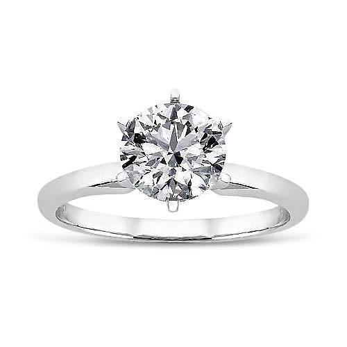 Picture of Harry Chad Enterprises 11817 1.40 CT Round Brilliant Diamond Solitaire White Gold 14K Wedding Ring