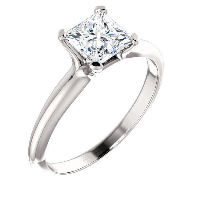 Picture of Harry Chad Enterprises 13307 1.51 CT Princess Diamond Solid White Gold 14K Solitaire Ring