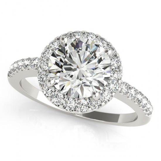 Picture of Harry Chad Enterprises 10223 2.50 CT 14K Sparkling Round Diamonds Engagement Fancy Ring - White Gold