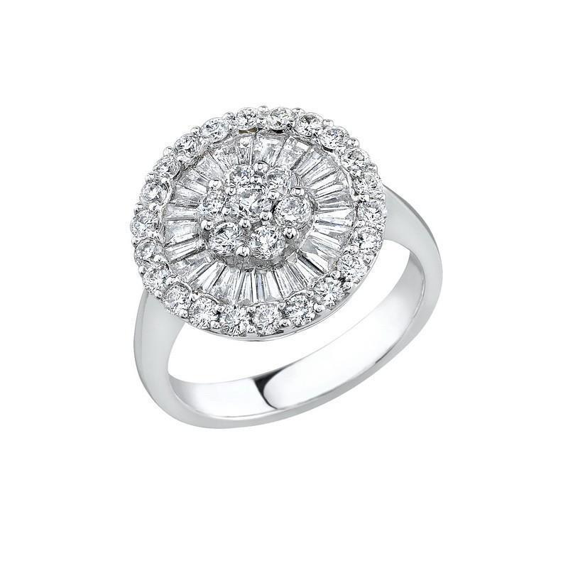 Picture of Harry Chad Enterprises 18814 1.63 CT Sparkling Diamonds New Jewelry White Gold 18K Engagement Fancy Ring