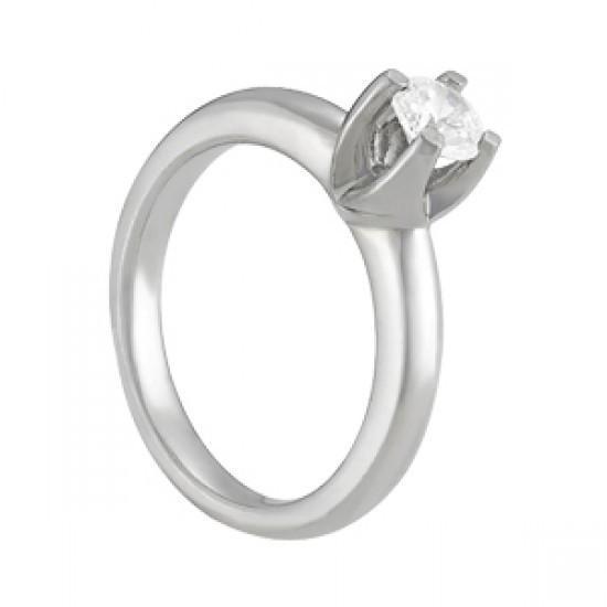 Picture of Harry Chad Enterprises 10591 0.75 CT 14K Prong Setting Round Diamond Solitaire Ring - White Gold