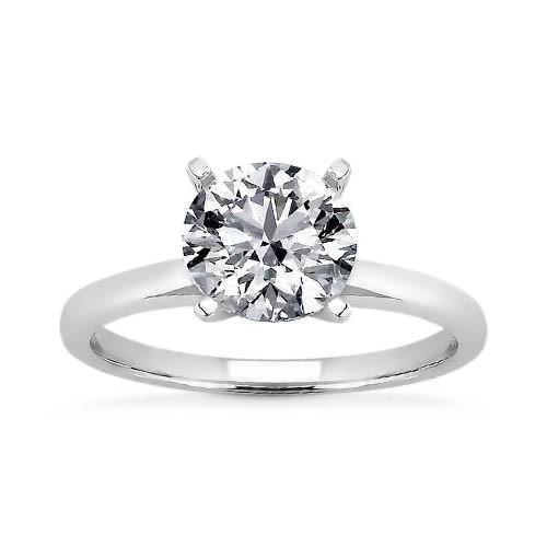 Picture of Harry Chad Enterprises 1470 1.50 CT 14K Prong Setting Round Brilliant Diamond Solitaire Ring - White Gold